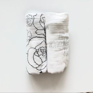 Milestone swaddle blanket set